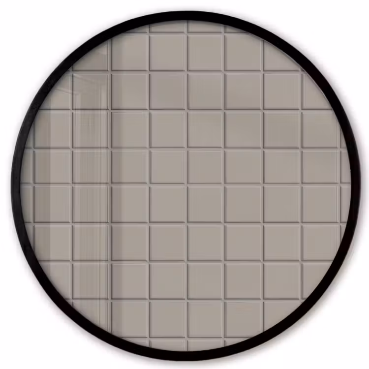 Tegel - Patroon Kiezel - Grijs Fotolijst rond zonder passe partout klein 856 -3d