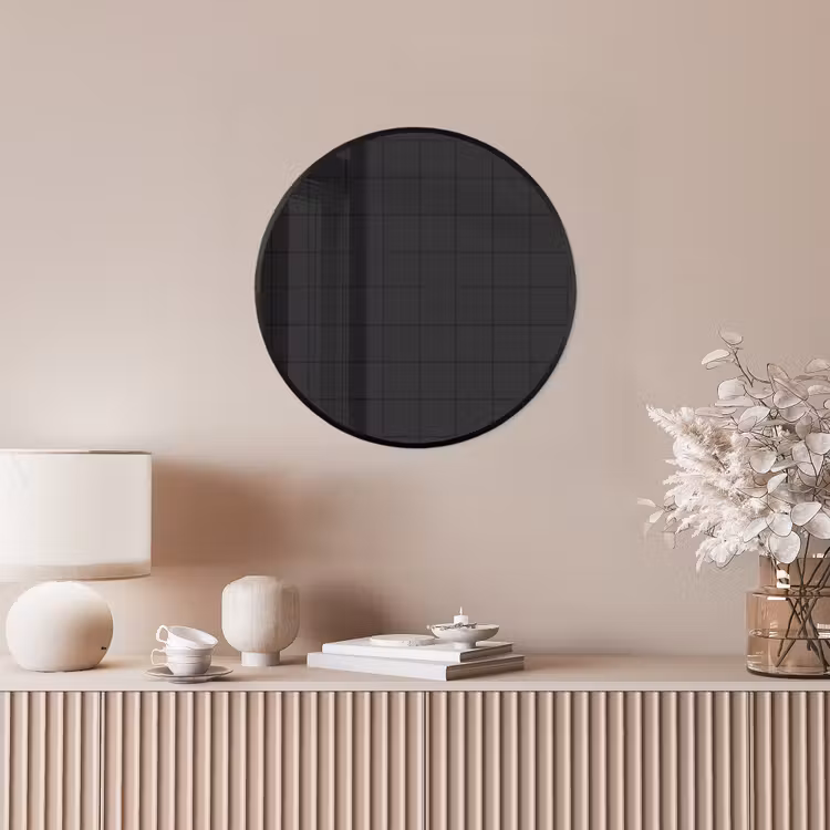 Tegels - Patroon - Mat - Zwart Fotolijst rond zonder passe partout klein 856 -sfeer3