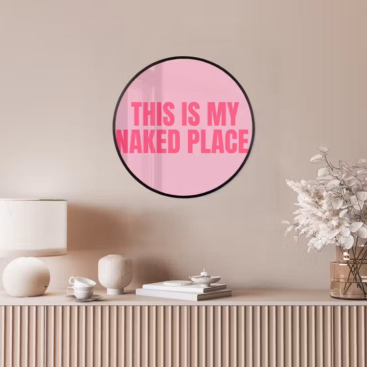 Tekst - Modern - Roze Fotolijst rond zonder passe partout klein -sfeer3
