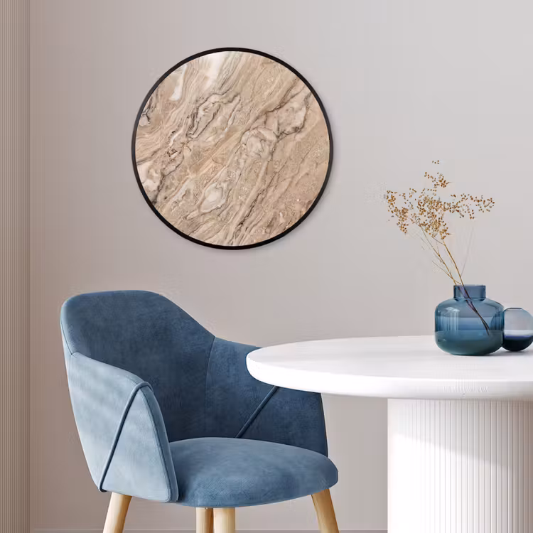Textuur - Aders - Abstract - Modern - Beige Fotolijst rond zonder passe partout klein -sfeer2