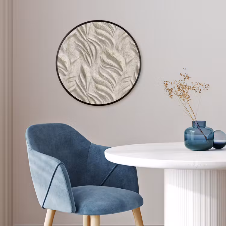 Textuur - Reliëf - Beige Fotolijst rond zonder passe partout klein 856 -sfeer2