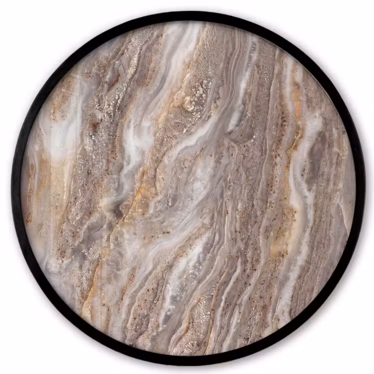 Textuur - Steen - Abstract - Beige Fotolijst rond zonder passe partout klein -3d
