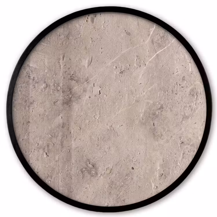 Textuur - Steen - Patroon - Rustiek - Beige Fotolijst rond zonder passe partout klein -3d
