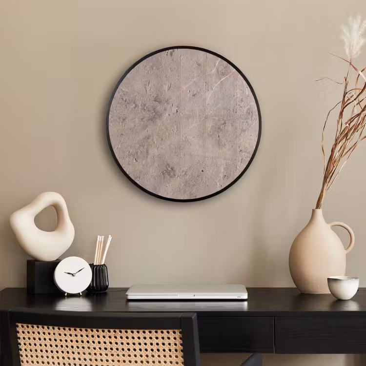 Textuur - Steen - Patroon - Rustiek - Beige Fotolijst rond zonder passe partout klein -sfeer1
