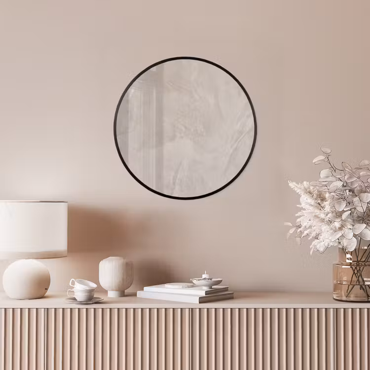 Textuur - Wand - Modern - Beige - Abstract Fotolijst rond zonder passe partout klein -sfeer3
