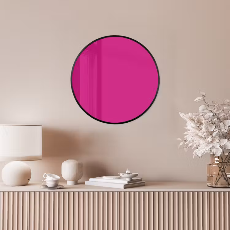 Velvet - Magenta - Roze Fotolijst rond zonder passe partout klein 856 -sfeer3