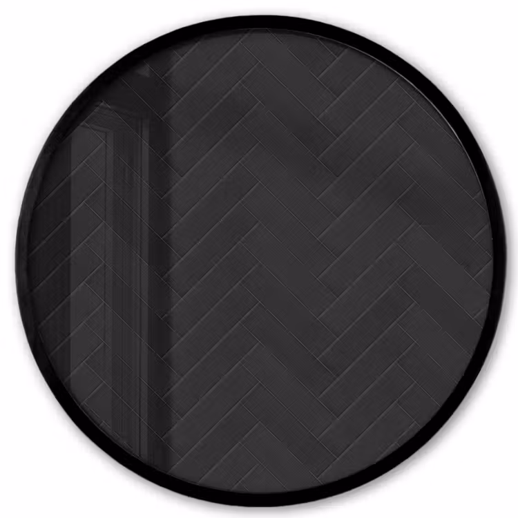 Visgraat - Wandtegel - Mat - Zwart Fotolijst rond zonder passe partout klein 856 -3d