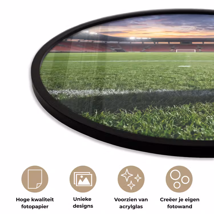 Voetbal - Stadion - Sport - Groen Fotolijst rond zonder passe partout klein -closeup_NL