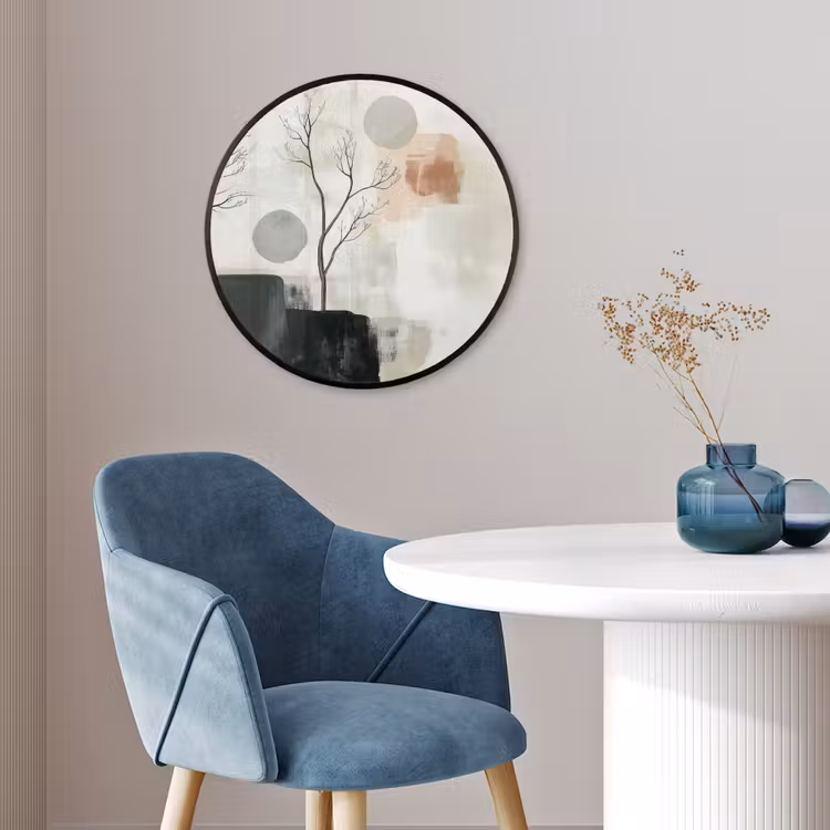 Wabi sabi - Beige - Plant Fotolijst rond zonder passe partout klein -sfeer2