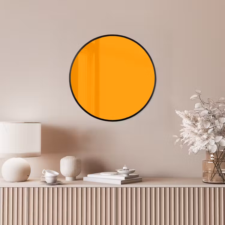 Warm - Ochre - Oranje Fotolijst rond zonder passe partout klein 856 -sfeer3