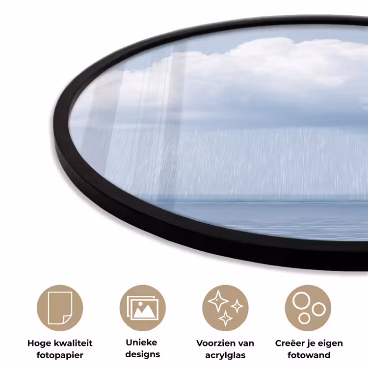 Ronde fotolijst - Wolk - Regen - Natuur - Wolk - Regen - Natuur Fotolijst rond zonder passe partout klein