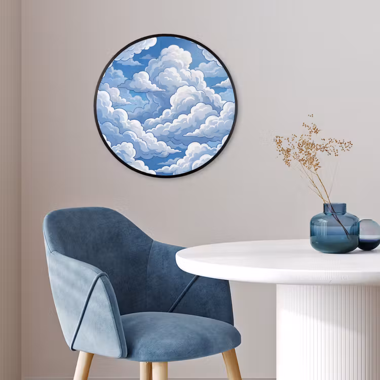 Wolken - Hemel - Abstract - Wit Fotolijst rond zonder passe partout klein -sfeer2
