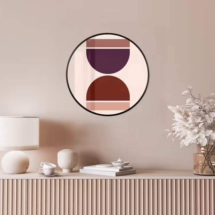 Zandloper - Symmetrisch - Rood - Paars Fotolijst rond zonder passe partout klein -sfeer3