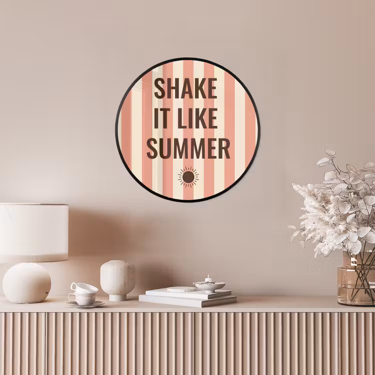 Zomer - Quote - Strepen Fotolijst rond zonder passe partout klein -sfeer3