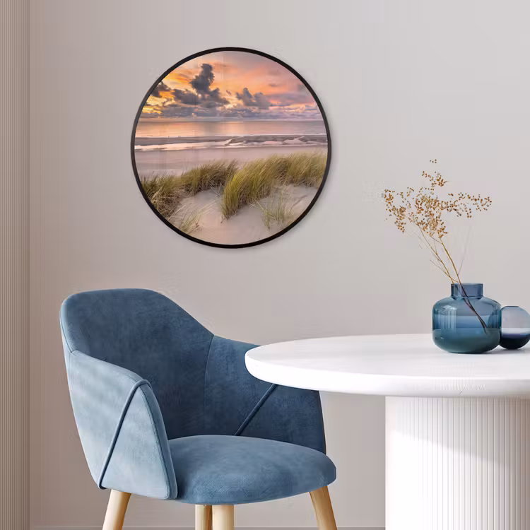 Zonsondergang - Duin - Strand - Planten - Zee Fotolijst rond zonder passe partout klein -sfeer2