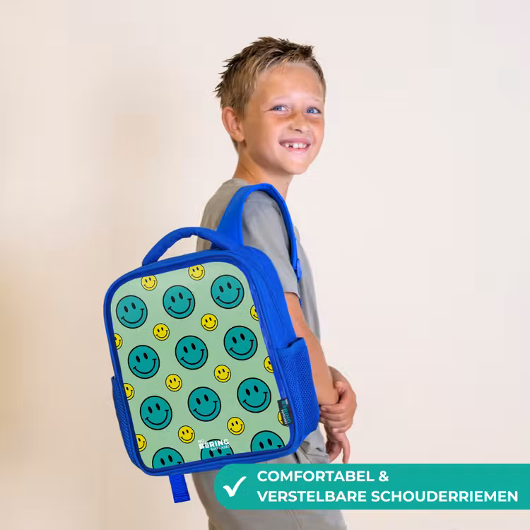 All smiles groen Kinderrugzak - Blauw middel -sfeer3_NL