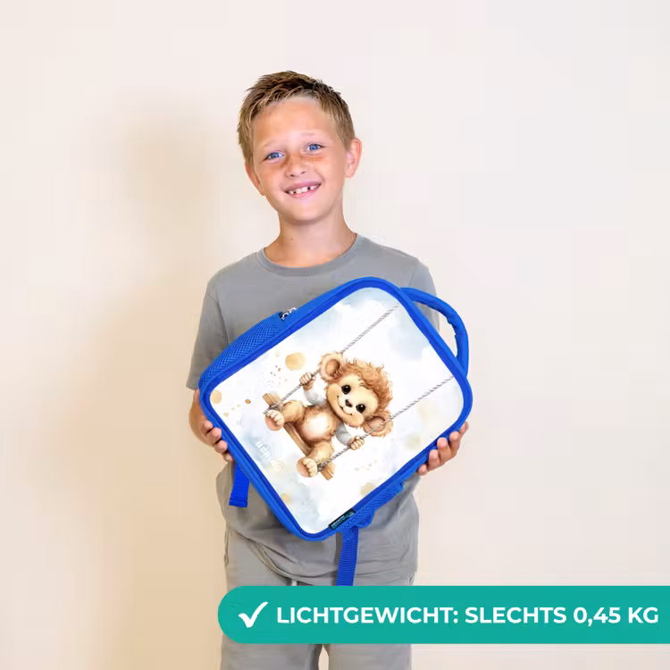 Axel aapje Kinderrugzak - Blauw middel -sfeer1_NL