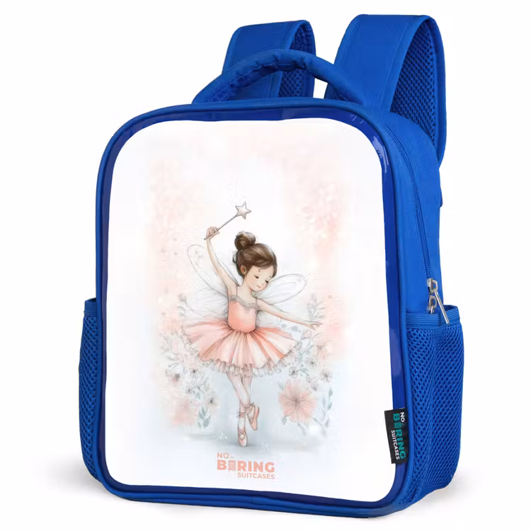 Ballerina - Elf - Fee Kinderrugzak - Blauw middel -schuin