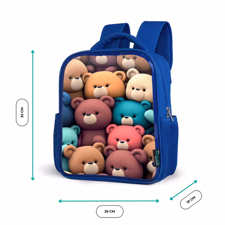Beren Bonanza Kinderrugzak - Blauw middel -productfoto_formaten
