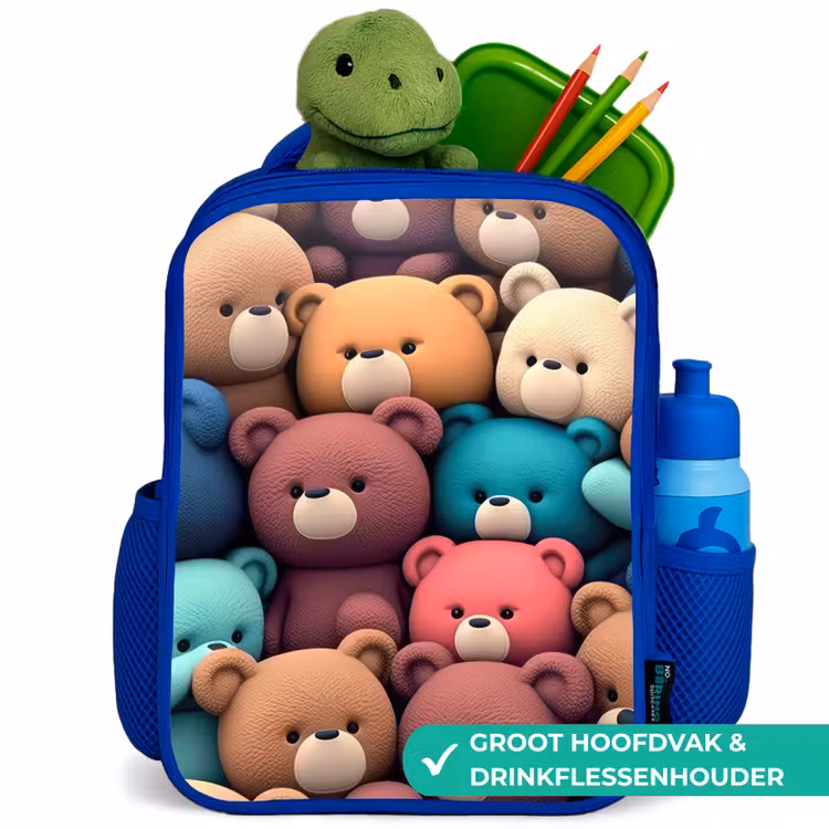 Beren Bonanza Kinderrugzak - Blauw middel -inhoud_NL