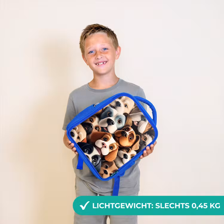 Blaffende Bende Kinderrugzak - Blauw middel -sfeer1_NL
