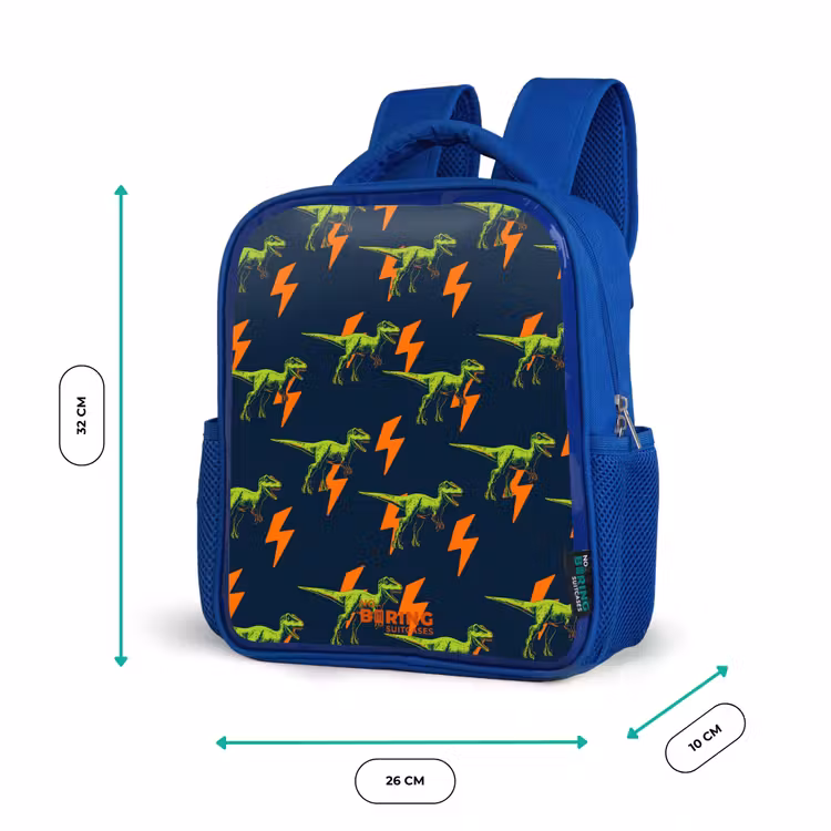 Bliksemsnelle raptors Kinderrugzak - Blauw middel -productfoto_formaten