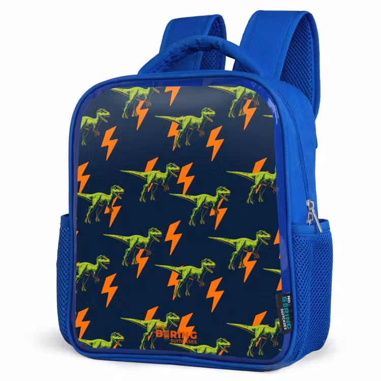 Bliksemsnelle raptors Kinderrugzak - Blauw middel -schuin