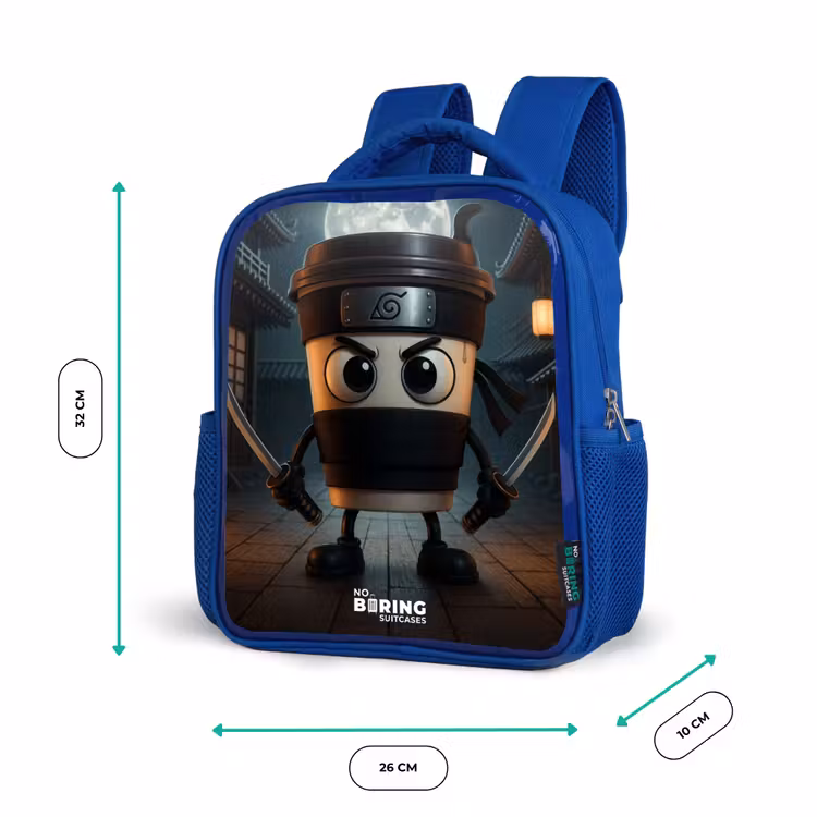 Capuchino Assassino Kinderrugzak - Blauw middel -productfoto_formaten