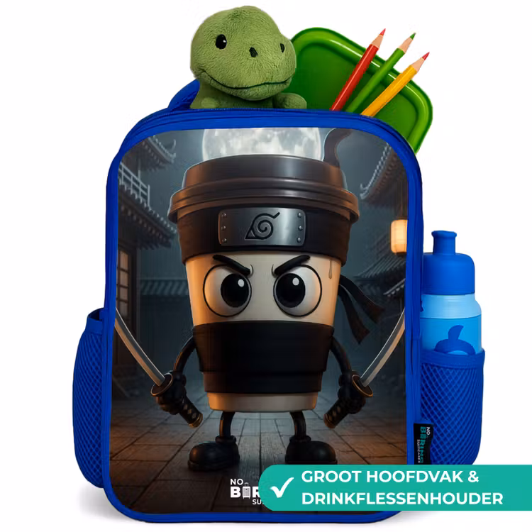 Capuchino Assassino Kinderrugzak - Blauw middel -inhoud_NL