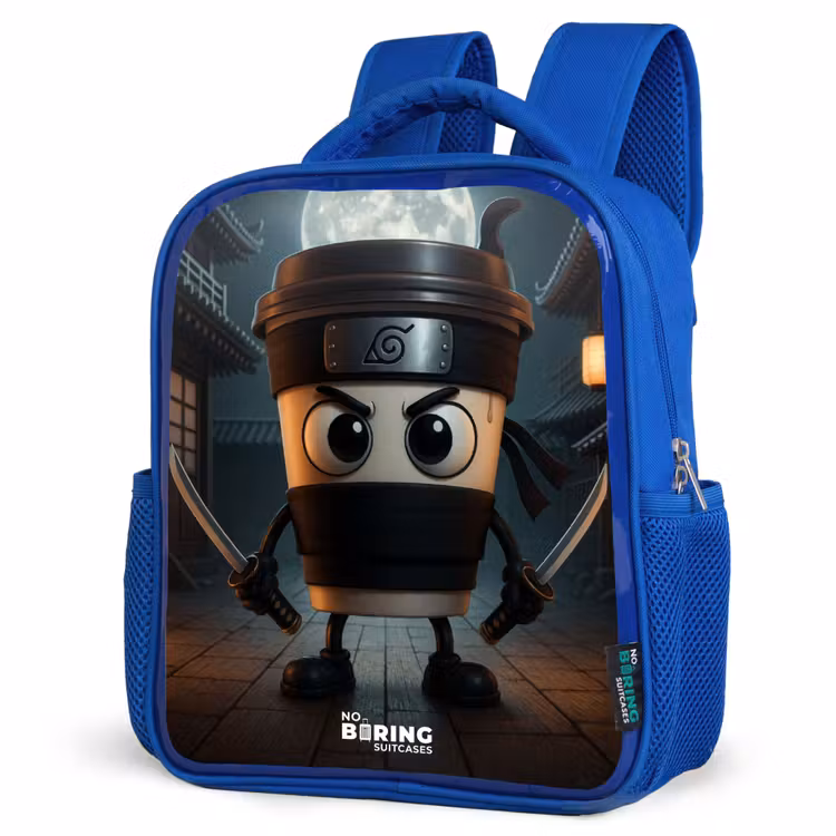 Capuchino Assassino Kinderrugzak - Blauw middel -schuin