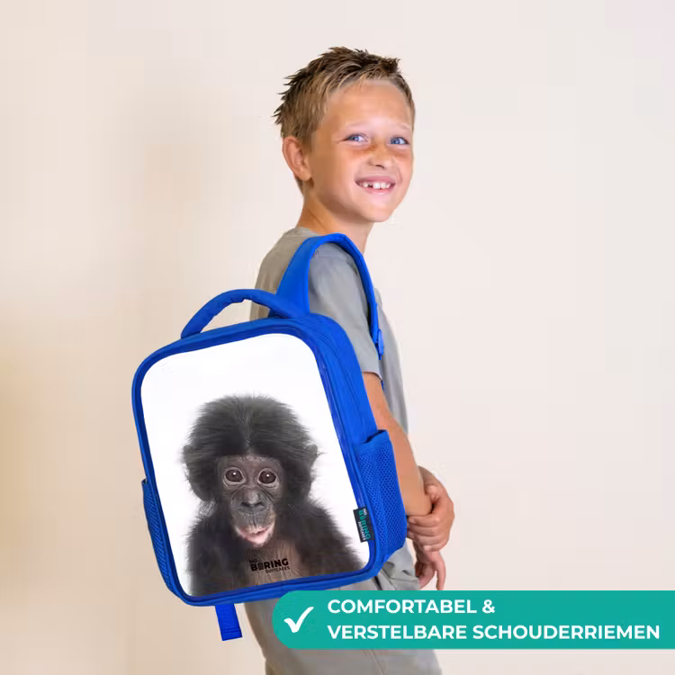 Charlie Chimp Kinderrugzak - Blauw middel -sfeer3_NL