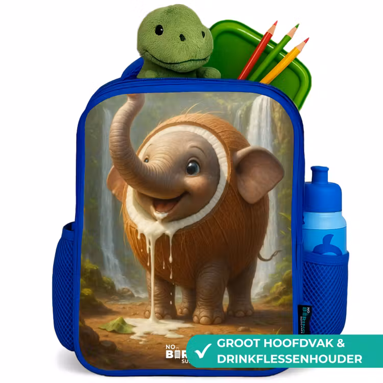 Coconote Elephante Kinderrugzak - Blauw middel -inhoud_NL