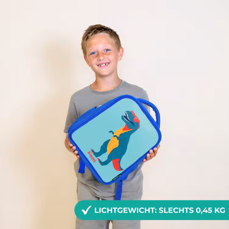 Coole T. rex met zonnebril Kinderrugzak - Blauw middel -sfeer1_NL