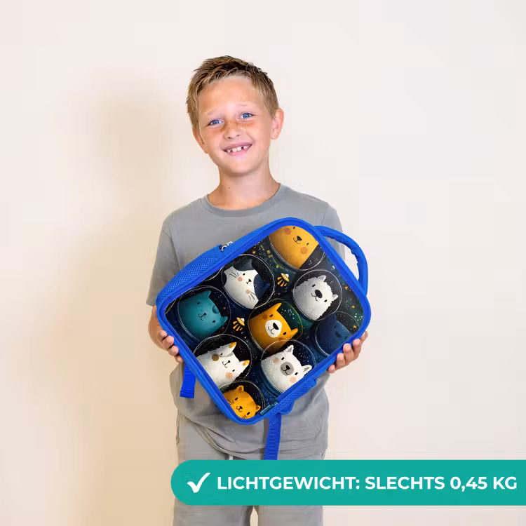 Dieren - Ruimtepakken - Sterren Kinderrugzak - Blauw middel -sfeer1_NL