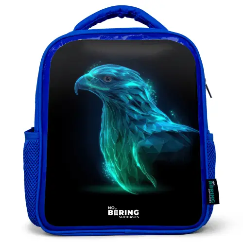 Digitale adelaar in profiel Kinderrugzak - Blauw middel -3d