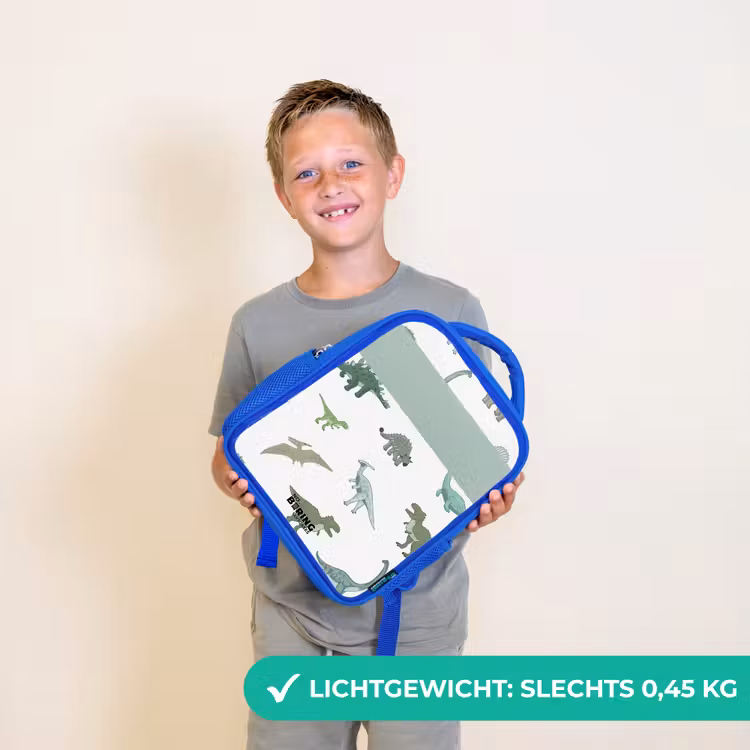Dino Dynastie Kinderrugzak - Blauw middel -sfeer1_NL