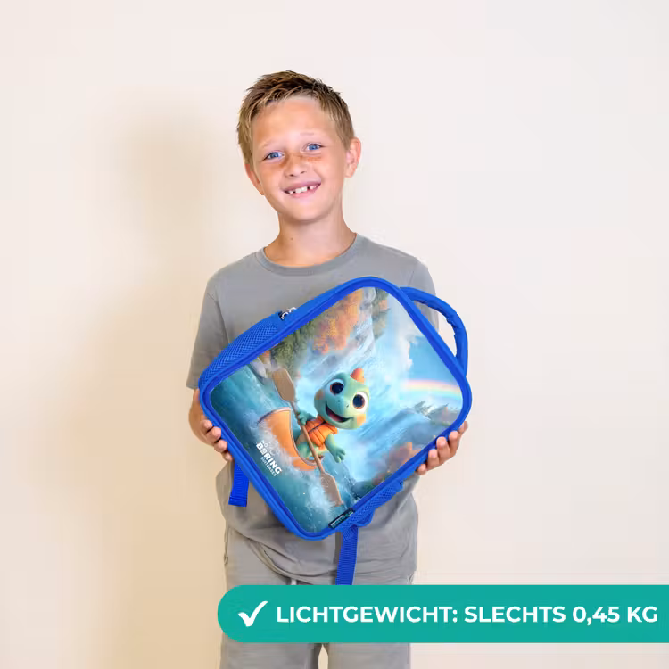 Dino - Natuur - Waterval Kinderrugzak - Blauw middel -sfeer1_NL