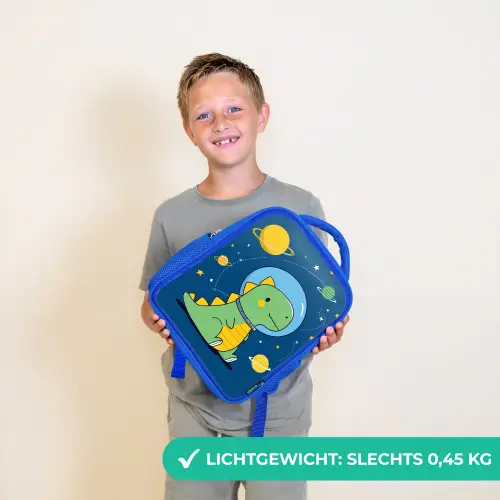 Dino - Ruimte - Planeten Kinderrugzak - Blauw middel -sfeer1_NL