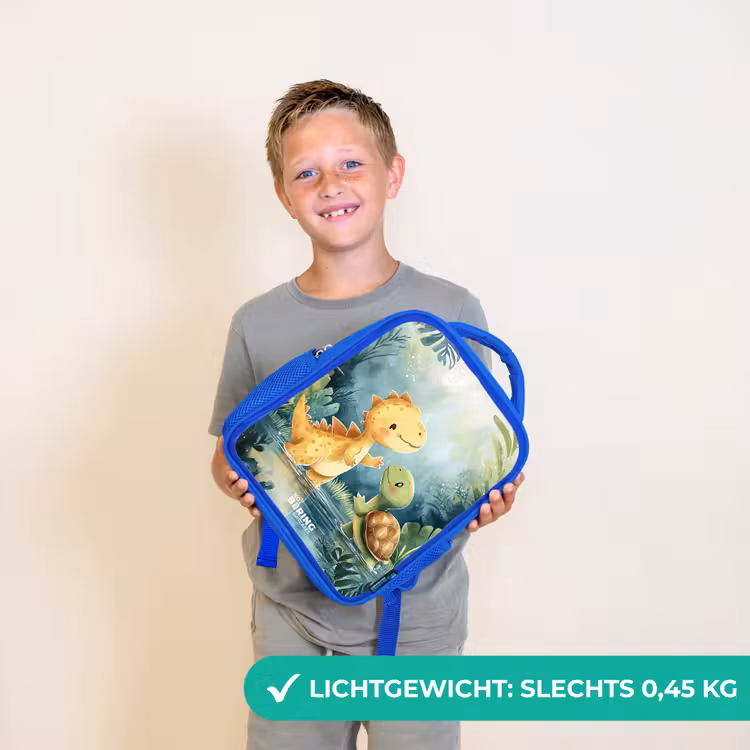 Dino - Schildpad - Jungle Kinderrugzak - Blauw middel -sfeer1_NL