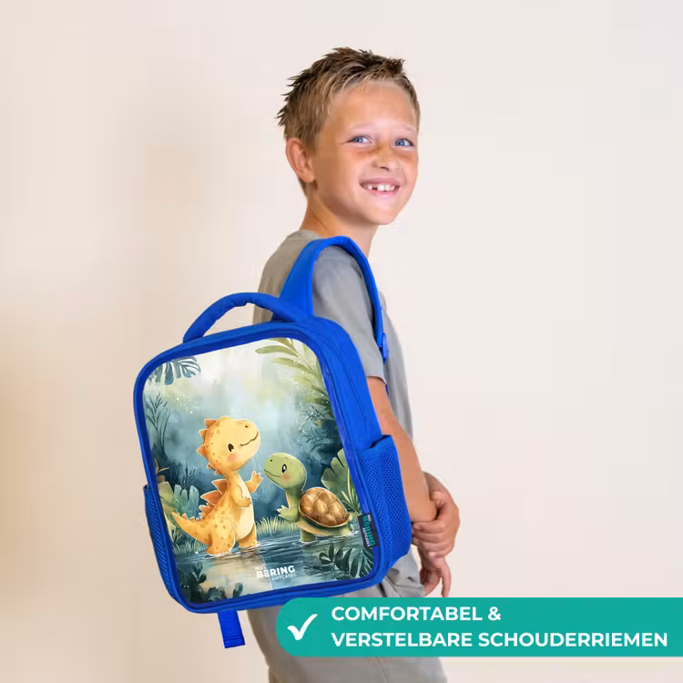 Dino - Schildpad - Jungle Kinderrugzak - Blauw middel -sfeer3_NL