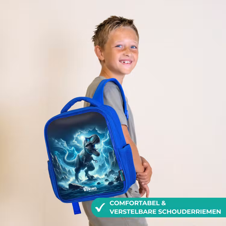 Donderslagdino Kinderrugzak - Blauw middel -sfeer3_NL