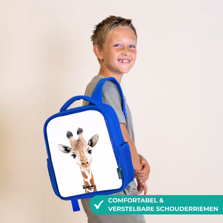 Gerrie Giraffe Kinderrugzak - Blauw middel -sfeer3_NL