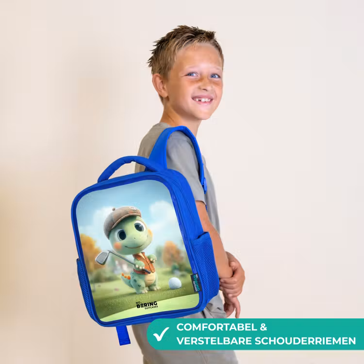 Golf - Dino - Groen Kinderrugzak - Blauw middel -sfeer3_NL