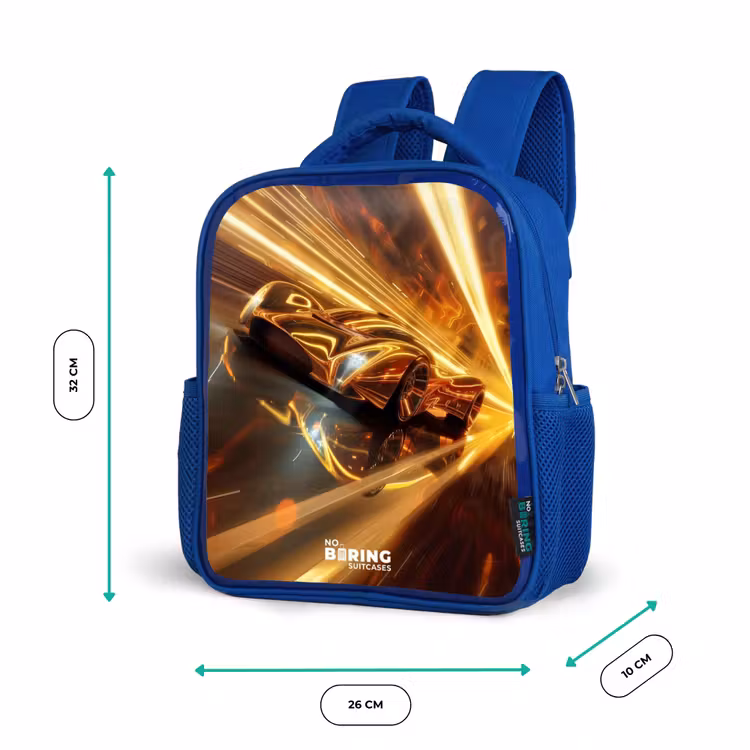 Goldrush Kinderrugzak - Blauw middel -productfoto_formaten
