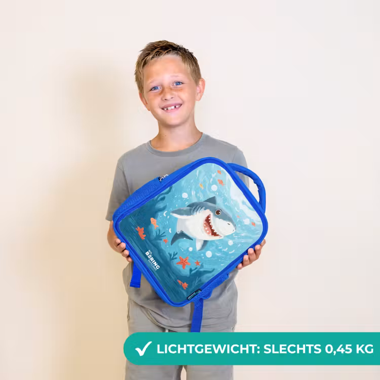 Haai - Water - Zee Kinderrugzak - Blauw middel -sfeer1_NL