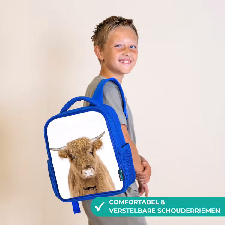 Halbe Hooglander Kinderrugzak - Blauw middel -sfeer3_NL