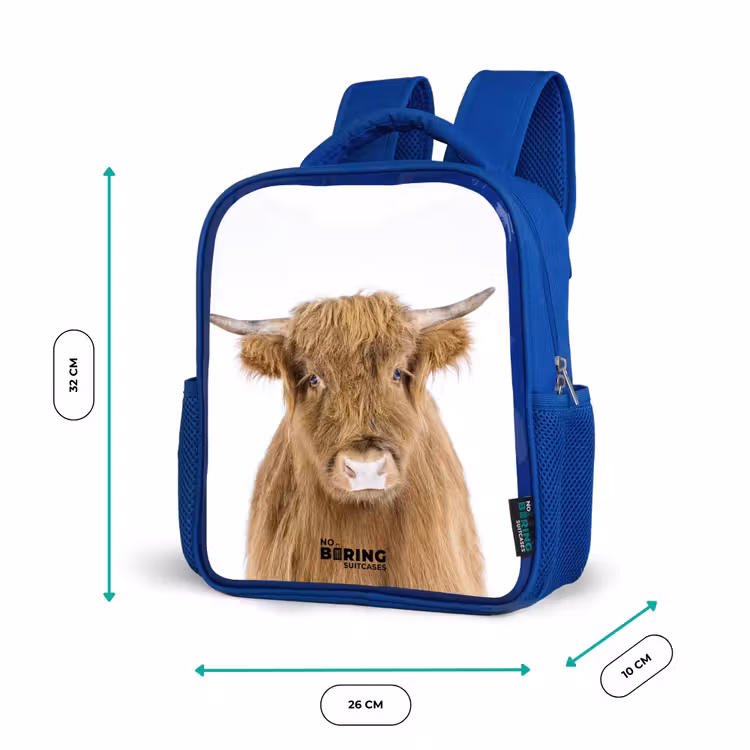 Halbe Hooglander Kinderrugzak - Blauw middel -productfoto_formaten