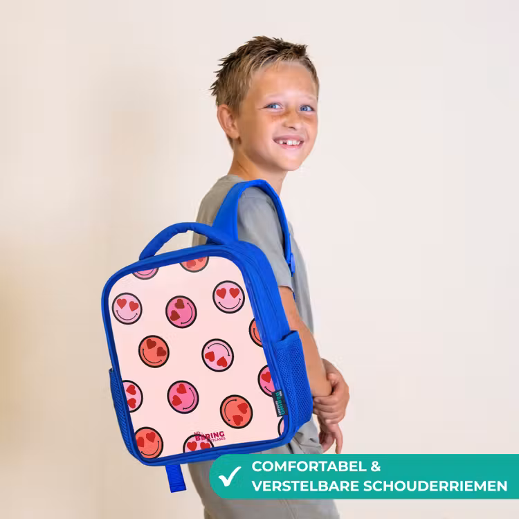 Hartje - Smiley - Patroon Kinderrugzak - Blauw middel -sfeer3_NL