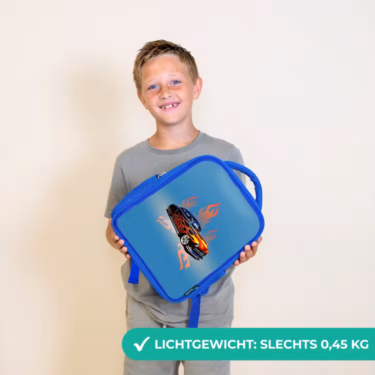 Hotrod flames Kinderrugzak - Blauw middel -sfeer1_NL
