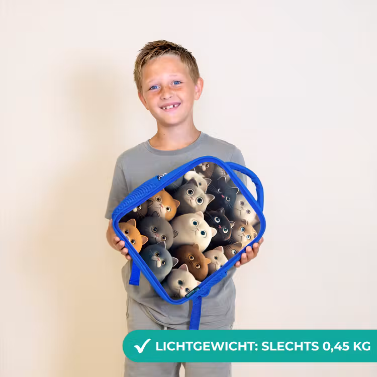 Kattigheid Kinderrugzak - Blauw middel -sfeer1_NL